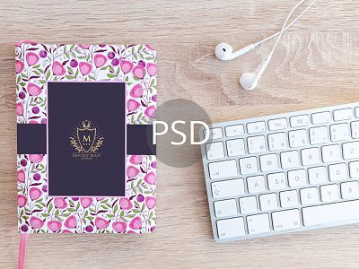 Notebook Cover Mockup PSD