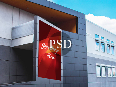 Building Advertising Mockup PSD