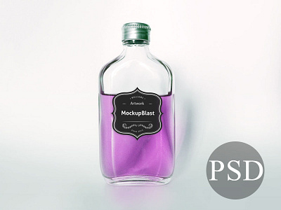 Bottle Label Mockup PSD