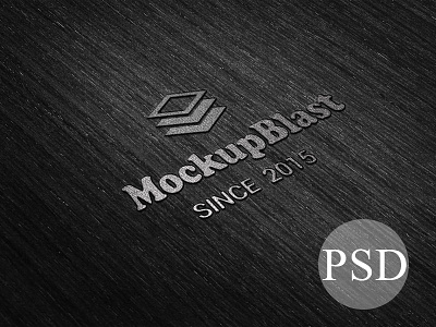 Dark Embossed Logo Mockup PSD awesome logo mockup dark logo mockup embossed logo mockup logo loog mockups premium logo mockup