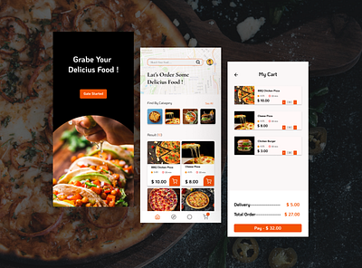Restaurant App Design food app mobile app restaurant restaurant app ui utshab hossain ux