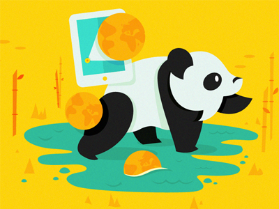 • The Travels of Marco Polo • Panda • design fish illustration marcopolo panda vectorialism