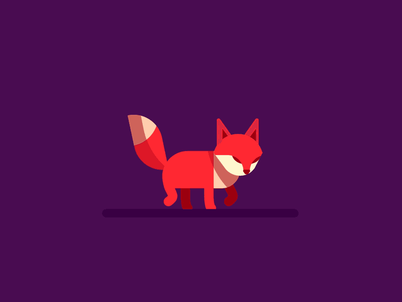 The Mythical Fox animation four legged fox illustration run walk