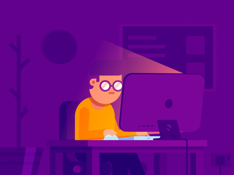 Designer at work by Hash Elias on Dribbble