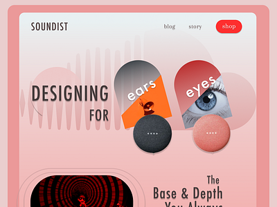 Web Design of a Sound System Brand branding design digital design graphic design web design web development website