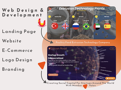 Web Design and Development - Landing Page to E-Commerce Website branding design digital design e commerce graphic design landing page logo web design web development website
