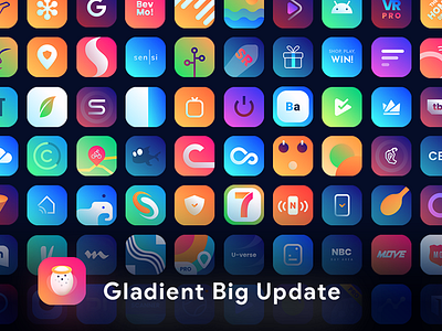 Gladient Icons android android icon app flat gladient gladient icons gradient icon icon pack icons illustration material product product icon