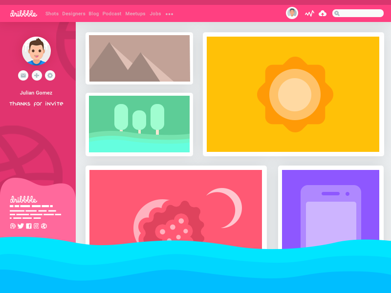 Dribbble UI Concept