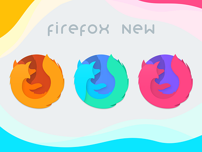 FireFox Icons Redesign browser design firefox icon material quantum reborn refresh vector