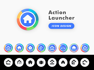 Action Launcher Product Icon Design actoin android design glyph icon illustration launcher product shape