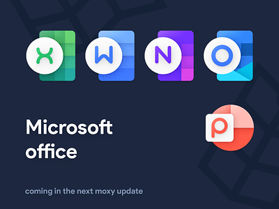 Microsoft Office icons redesign excel icons microsoft microsoft office moxy office onedrive onenote outlook powerpoint product icons word