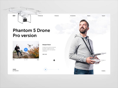 DJI Phantom — Drone shop after effect animation cinema 4d clean concept dji drone e commerce grid inspiration interaction interface layout product productdesign typography ui uiuxdesign web webdesign