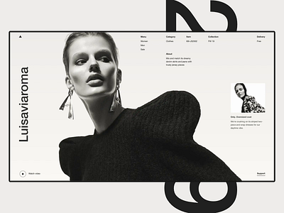 Luisaviaroma. e-shop after effect animation clean concept design e commerce ecommerce fashion grid interaction interface melt minimal photo promo slider typogaphy ui ux web website