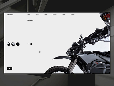Moto platform - homepage concept after effect animation clean concept design detail drivers grid home page interaction layout minimal motion motocross news photo typography ui ux web website