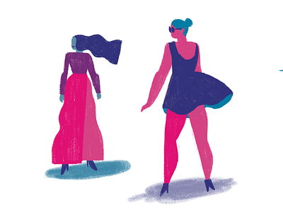 Summer Cool dress fashion illustration ipad procreate