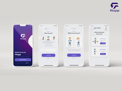 Fitness Mobile App app design exercise app fitness app gym app mobile app ui ux