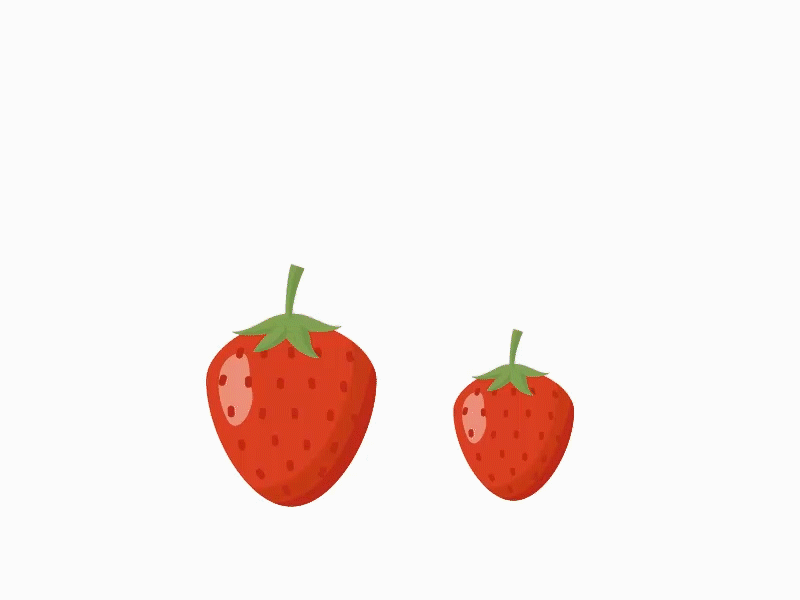 Bouncy Strawberries!! after effect design illustration motion animation squash and stretch