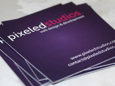 Our Business Cards business cards design purple web