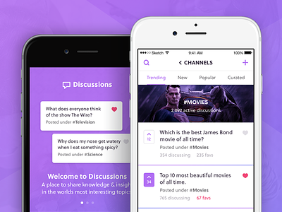 Discussions App app channels chat discussions groups ios iphone 6 iphone app