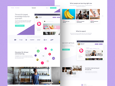 A Lovely, Little, Learning Landing Page 🏫 app branding design desktop education learning purple web
