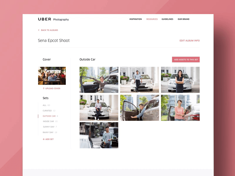 Uber Photography 🚙 🖼 — Drag & Drop animation app design interaction uber ux web website