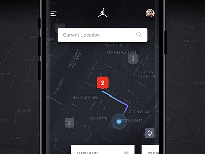⛹️📍 app basketball branding design ios iphone x jordan maps nike ui ux