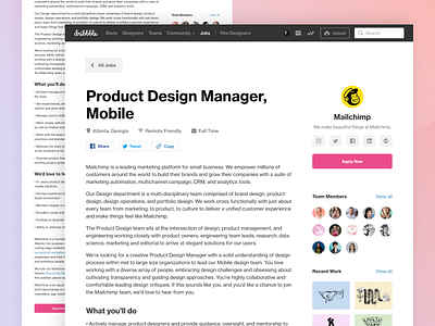 Job listing redesign design job job listing landing listing page typography ui ux web website