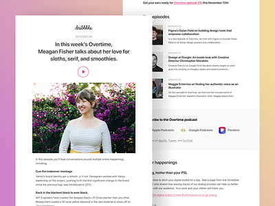 Another One 📧 design dribbble email episode overtime pandora photography play podcast spotify ui ux