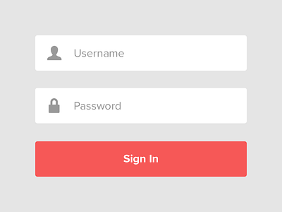 Flat login form