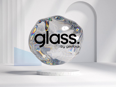 Motion graphics logo - Glass by Gaviota 3d 3d animation art brand branding cinema 4d graphic design illustration light logo logo design logodesign logos logotype logotypes octane octanerender shadows