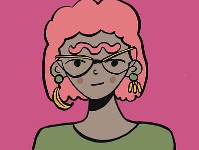 Unibrow illustration woman