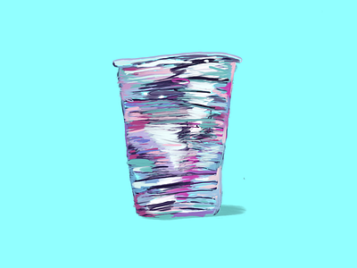 Plastic cup illustration procreate plastic