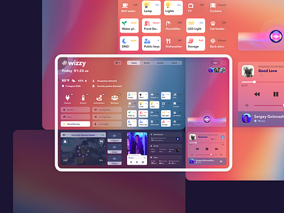 Updated some colors & elements app app design apple dashboard design google google home home homekit ipad app smart smart home smart home app smart house smarthome uiux