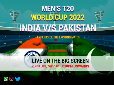 T20 World cup match branding graphic design