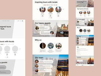 New York city tours - web-site concept & prototype concept new york prototype ui ui design web site