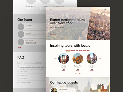 New York city tours - web-site concept & prototype concept new york prototype ui ui design web site