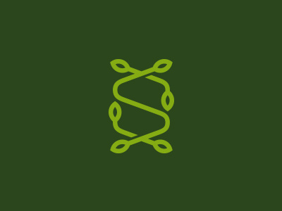 GreenWire green leaf letter s wire