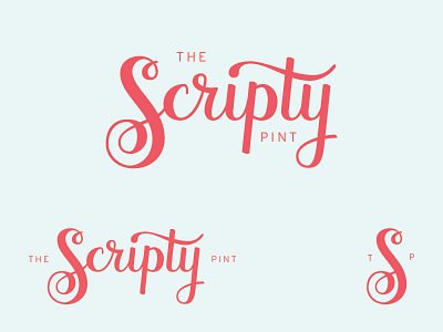 The Scripty Pint Logo - WIP branding hand lettering logo vector