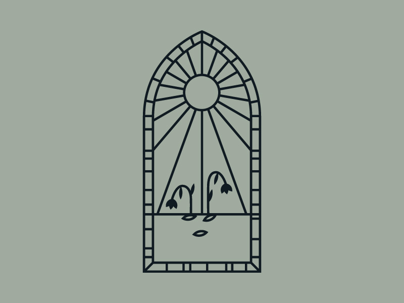 Parable of the Seeds illustration vector lineart parable sun stained glass