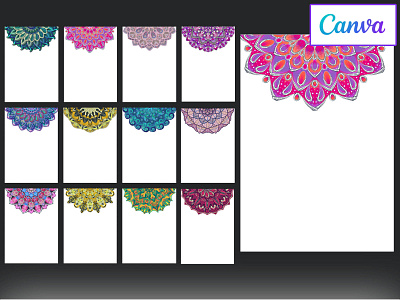 Colourful Mandala Card CANVA Templates