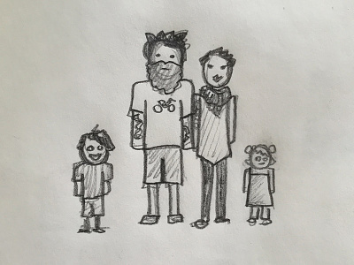 Family Portrait family people portrait rough sketch sketchbook
