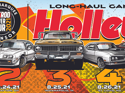 Long-Haul Magnets artwork automotive branding cars design illustration vector