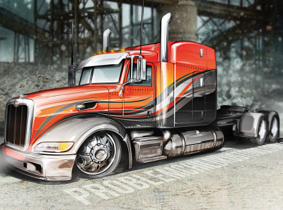 Big Rig automotive concept art concept rendering custom digital art illustration rendering transportation vector