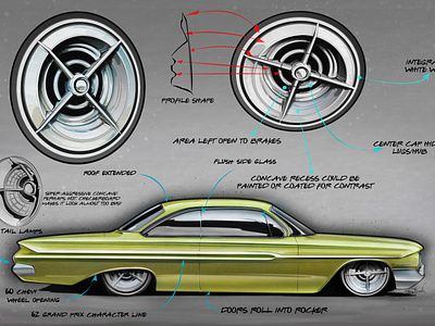 Concept Chevy . automotive car car design cars concept art design illustration rendering transport vector wheel design