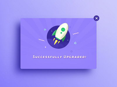 UI-Little rocket pop ups purple rocket shut down