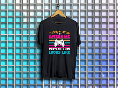 This is What An Awesome 9 Year Old Loods Like Gaming T-shirt 9 year old loods like apparel concept design design idea gaming gaming quotes gaming t shirt idea graphic design illustration t shirt t shirt design t shirt quotes t shirt quotes design teeshirt this is what an awesome trendy t shirt typography typography t shirt design were