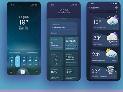 WEATHER APP UI design ui ux