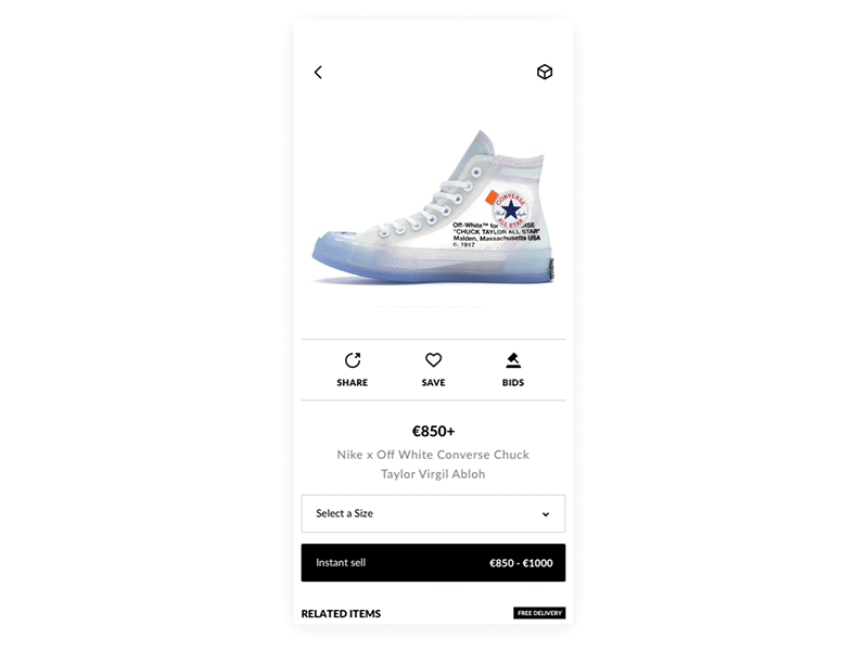 Sneakers E-Commerce App animation application e commerce first shot ios nike sport ux ui