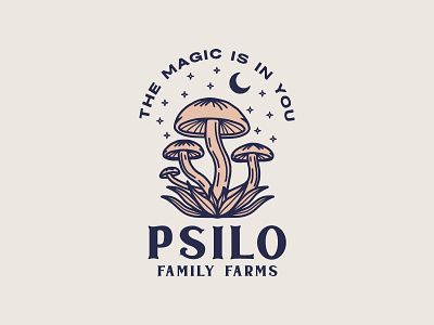 Psilo Family Farms branding graphic design hand drawn illustration logo logodesign typography vector vintage logo vintagedesign vintagegoods