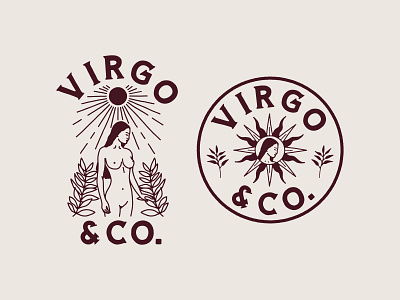 Virgo & Co. badge design branding design graphic design hand drawn illustration logo logodesign typography vector vector drawing vintage design vintage logo